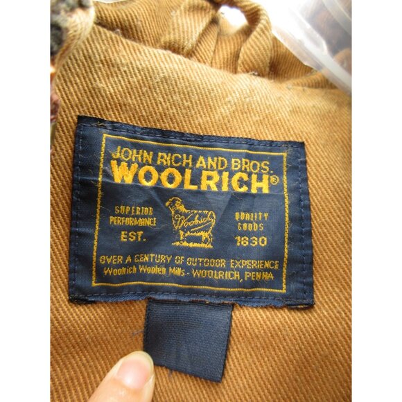 VINTAGE Woolrich Jacket Large Sherpa Fleece Hoodie Reindeer 90s - Picture 9 of 13
